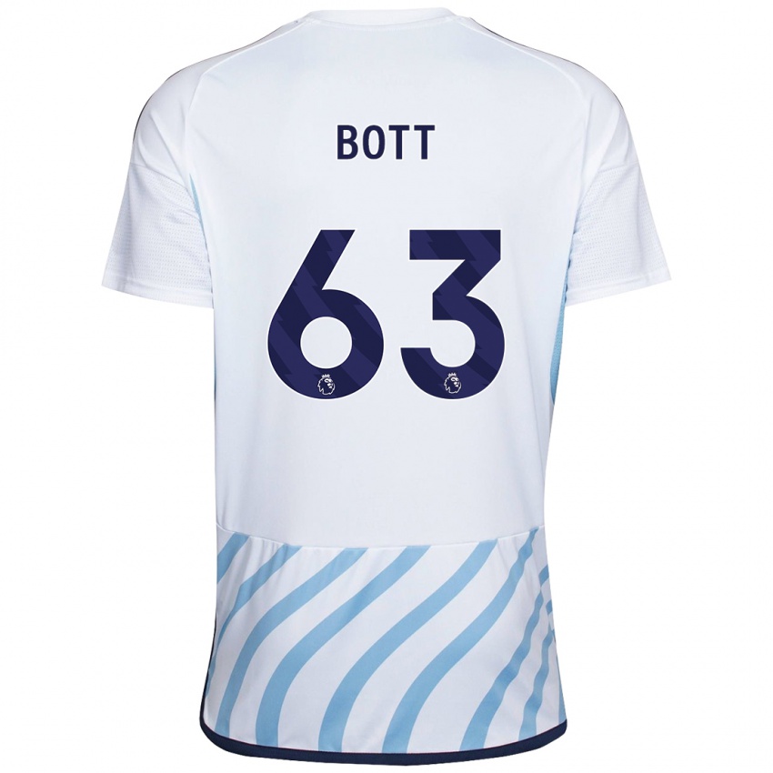 Homem Camisola Aaron Bott #63 Branco Azul Alternativa 2023/24 Camisa