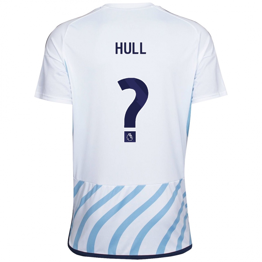 Homem Camisola Ethan Hull #0 Branco Azul Alternativa 2023/24 Camisa