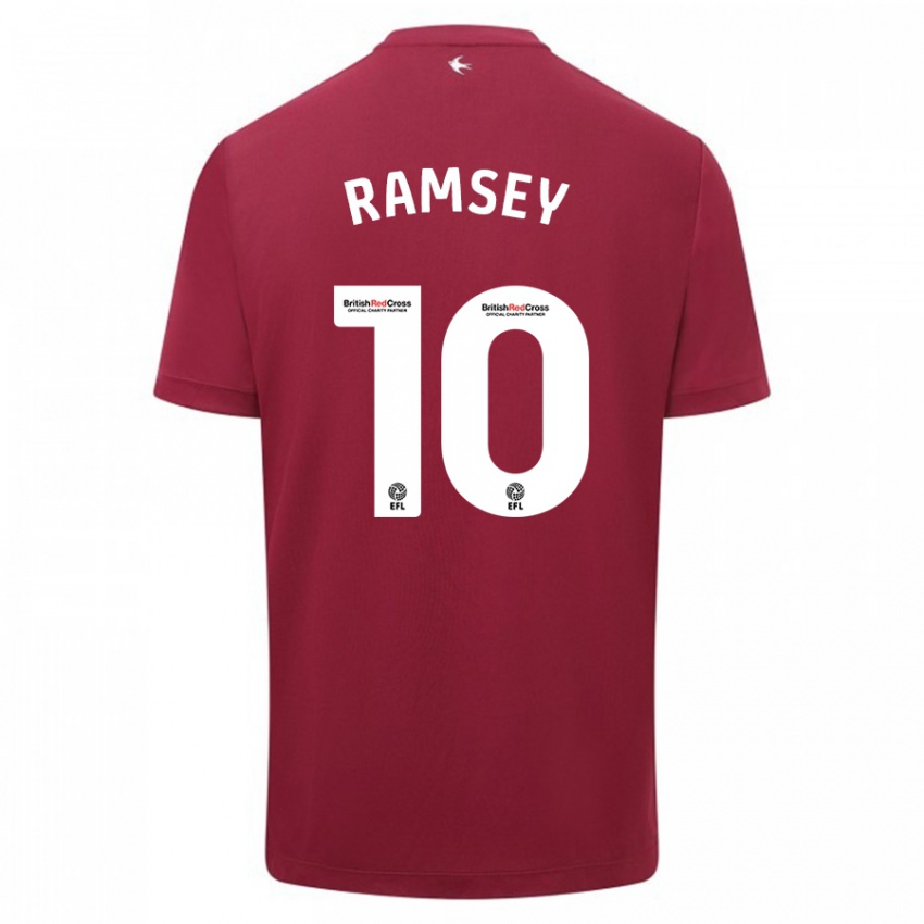 Homem Camisola Aaron Ramsey #10 Vermelho Alternativa 2023/24 Camisa