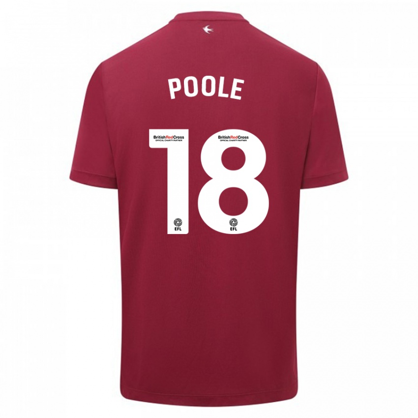 Homem Camisola Phoebie Poole #18 Vermelho Alternativa 2023/24 Camisa