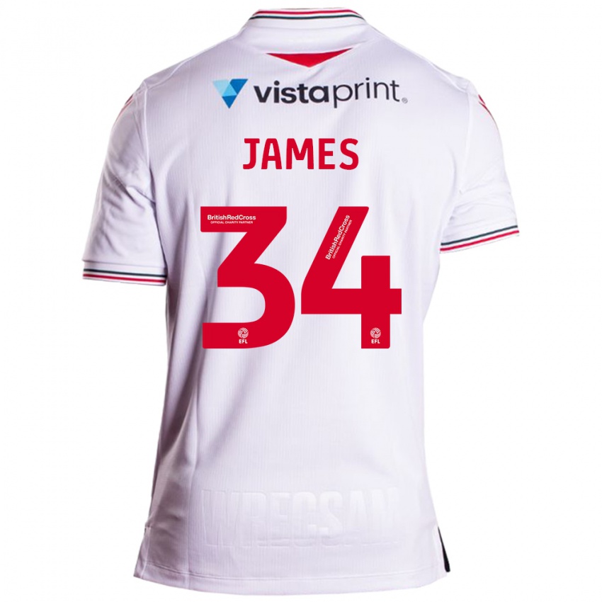 Homem Camisola Aaron James #34 Branco Alternativa 2023/24 Camisa