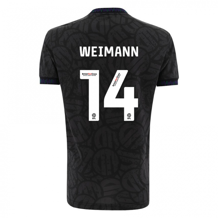 Homem Camisola Andreas Weimann #14 Preto Alternativa 2023/24 Camisa