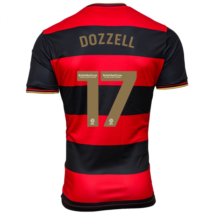 Homem Camisola Andre Dozzell #17 Preto Vermelho Alternativa 2023/24 Camisa
