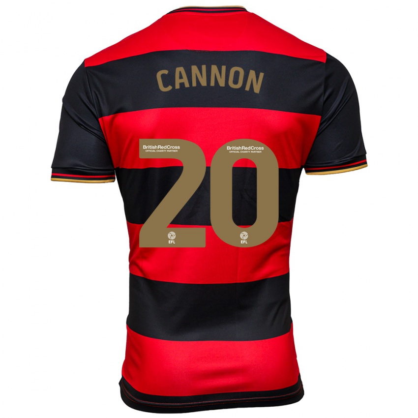 Homem Camisola Reggie Cannon #20 Preto Vermelho Alternativa 2023/24 Camisa