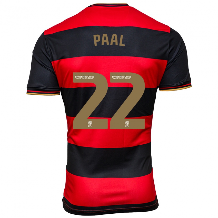 Homem Camisola Kenneth Paal #22 Preto Vermelho Alternativa 2023/24 Camisa