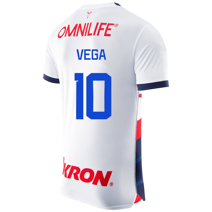 Homem Camisola Alexis Vega #10 Branco Alternativa 2023/24 Camisa