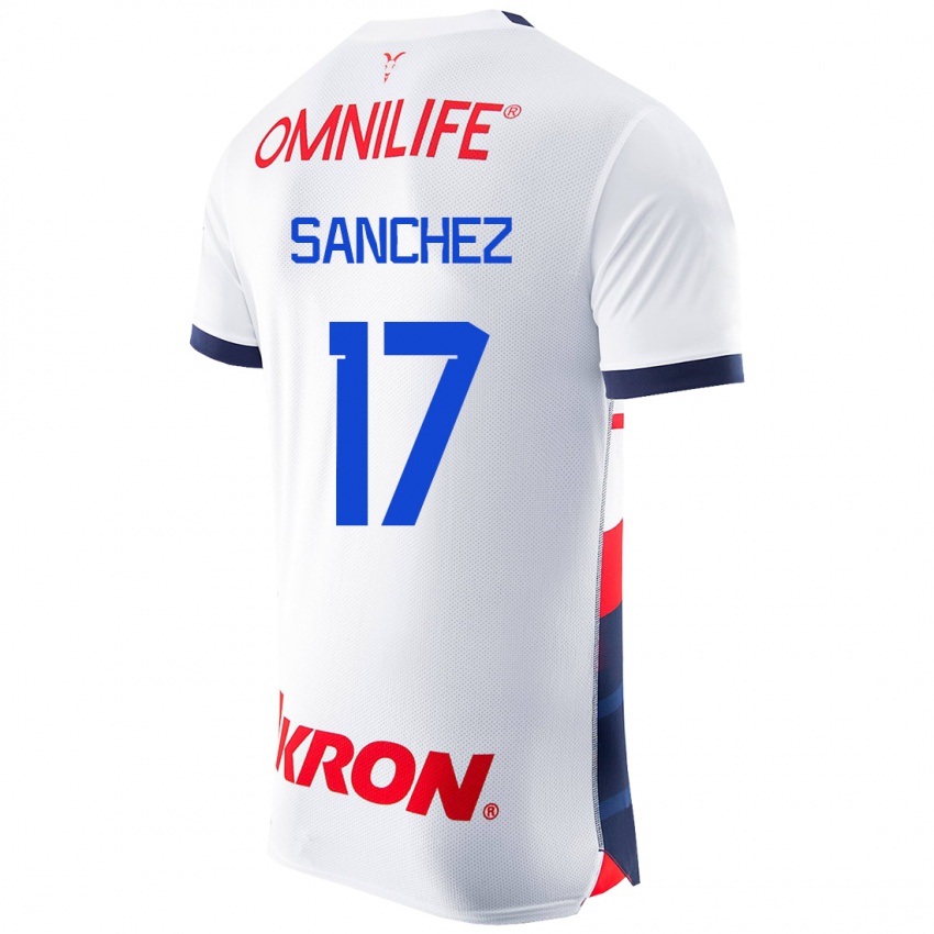 Homem Camisola Jesús Sánchez #17 Branco Alternativa 2023/24 Camisa