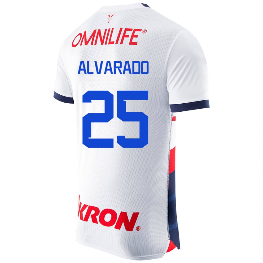 Homem Camisola Roberto Alvarado #25 Branco Alternativa 2023/24 Camisa