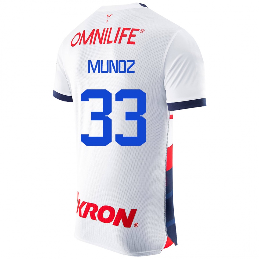 Homem Camisola Zahid Muñoz #33 Branco Alternativa 2023/24 Camisa