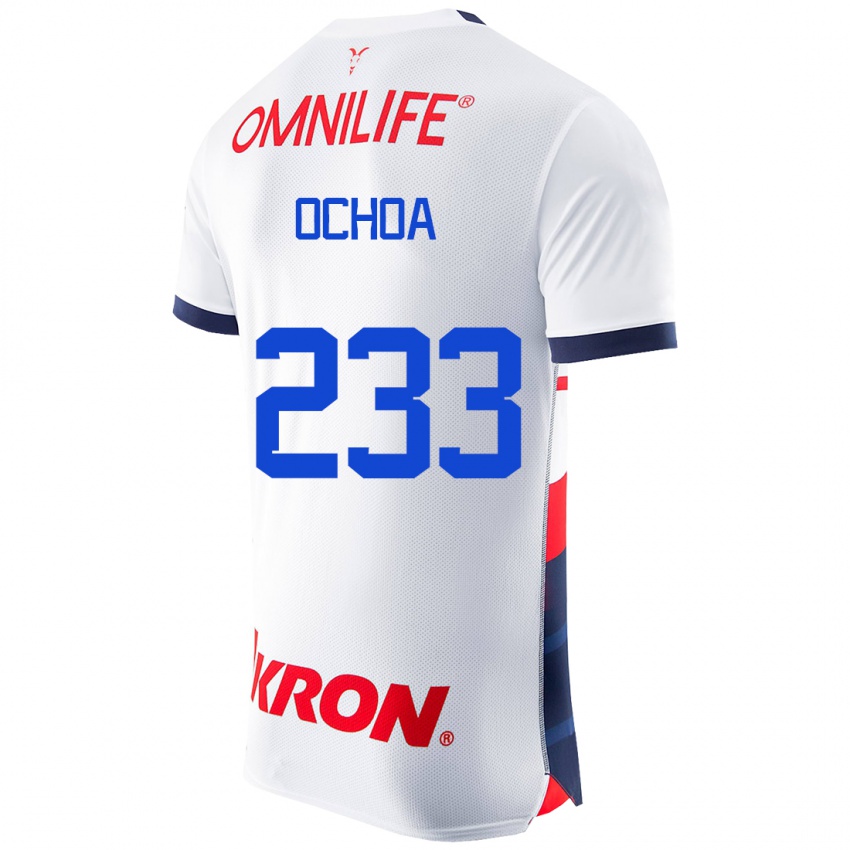Homem Camisola Diego Ochoa #233 Branco Alternativa 2023/24 Camisa