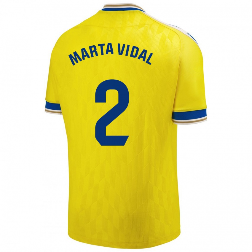 Mulher Camisola Marta Vidal Vela #2 Amarelo Principal 2023/24 Camisa