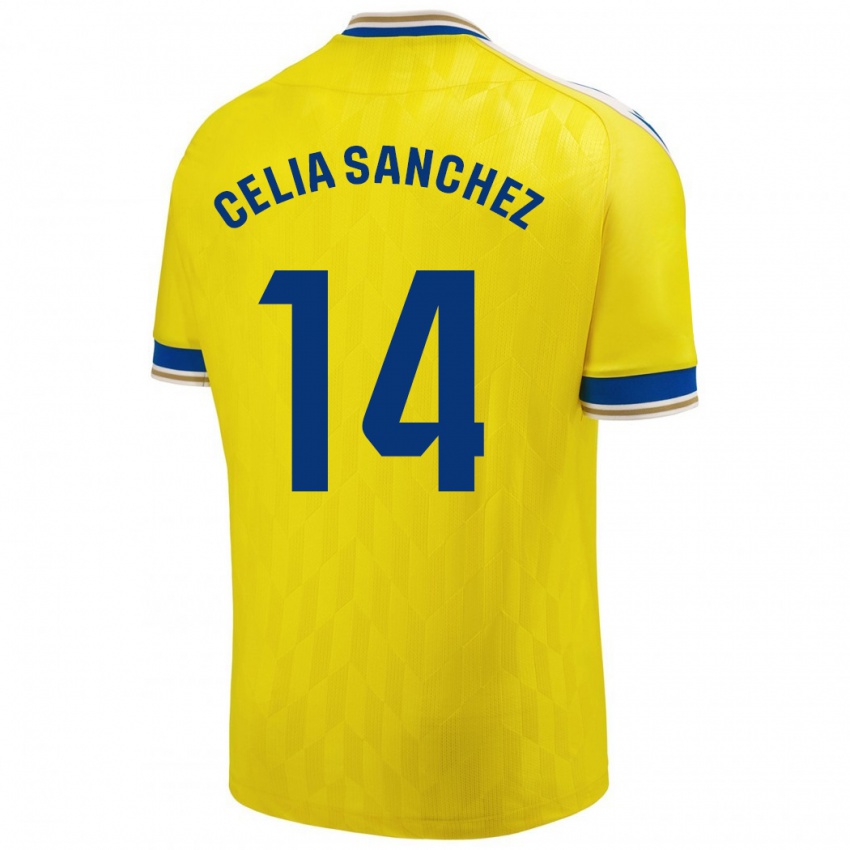 Mulher Camisola Celia Sánchez García #14 Amarelo Principal 2023/24 Camisa