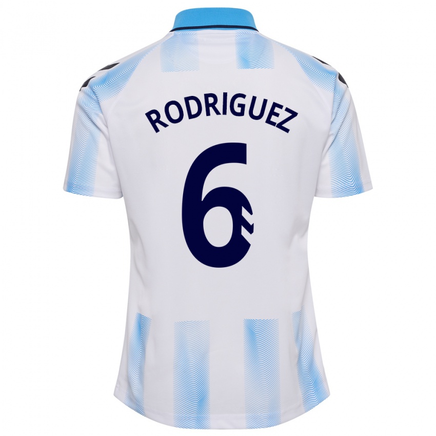 Mulher Camisola Rafa Rodríguez #6 Branco Azul Principal 2023/24 Camisa