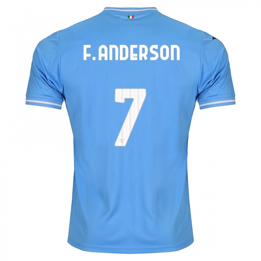 Mulher Camisola Felipe Anderson #7 Azul Principal 2023/24 Camisa