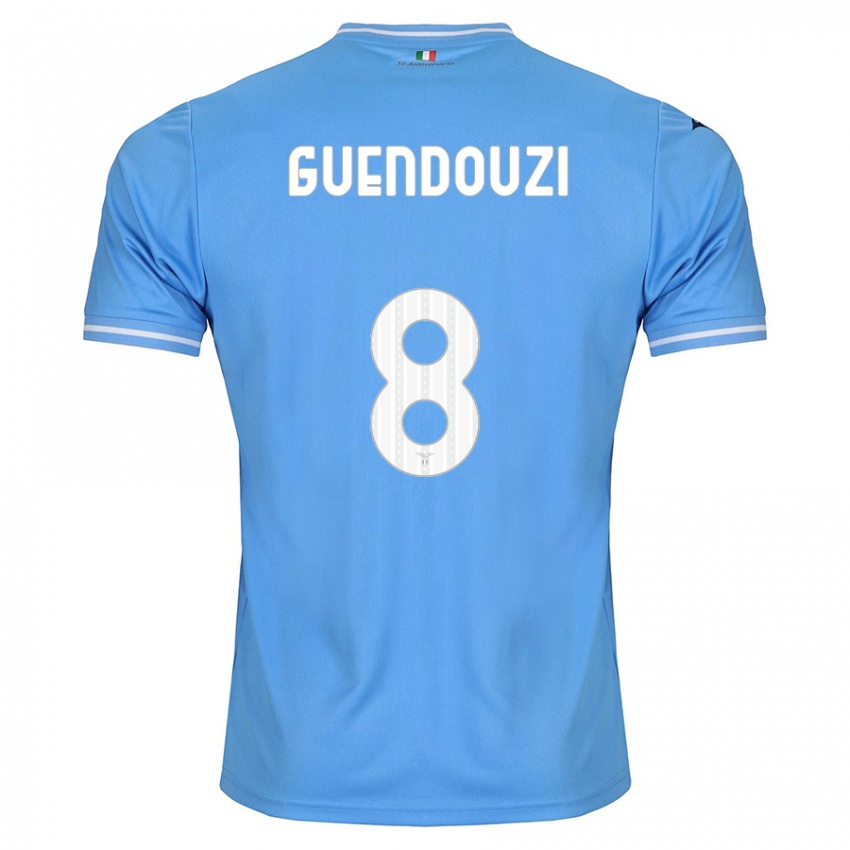 Mulher Camisola Matteo Guendouzi #8 Azul Principal 2023/24 Camisa