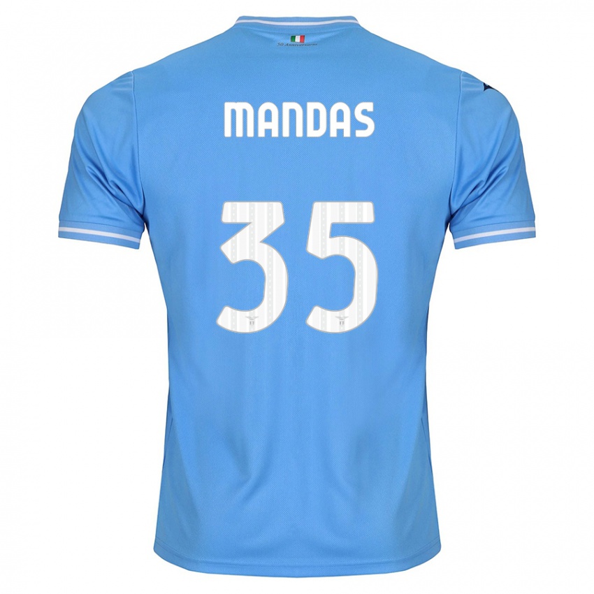 Mulher Camisola Christos Mandas #35 Azul Principal 2023/24 Camisa