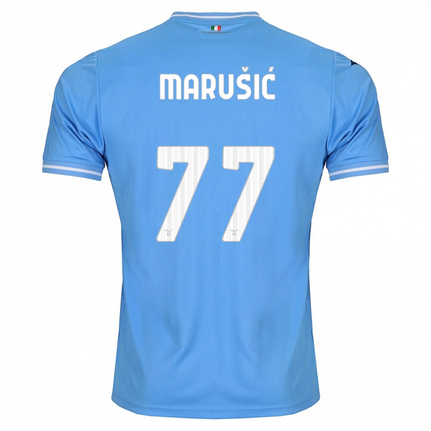 Mulher Camisola Adam Marusic #77 Azul Principal 2023/24 Camisa
