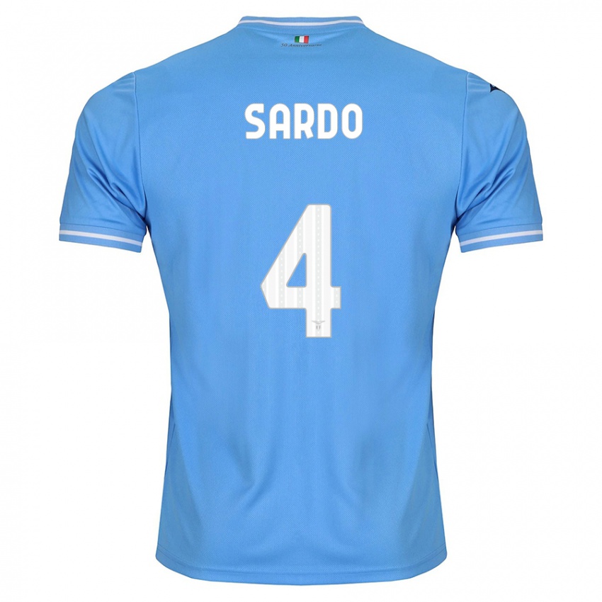 Mulher Camisola Jacopo Sardo #4 Azul Principal 2023/24 Camisa