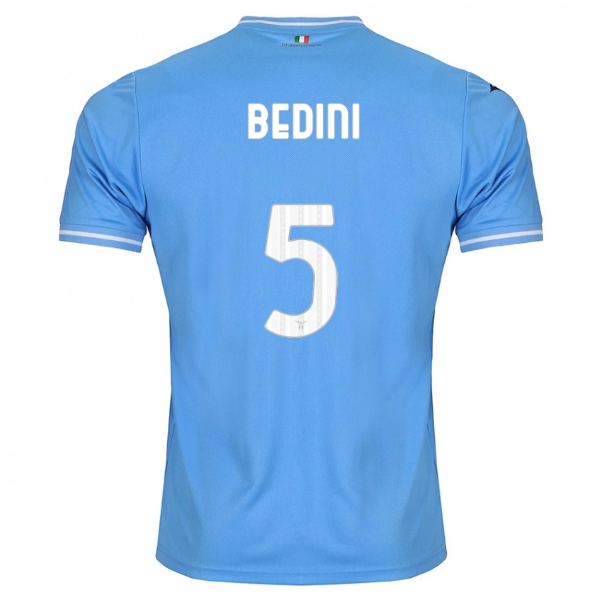 Mulher Camisola Filippo Bedini #5 Azul Principal 2023/24 Camisa
