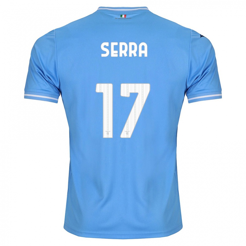 Mulher Camisola Federico Serra #17 Azul Principal 2023/24 Camisa