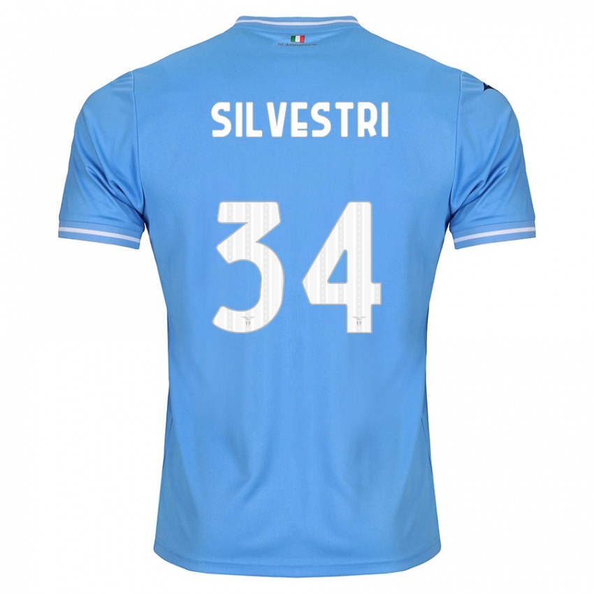 Mulher Camisola Thomas Silvestri #34 Azul Principal 2023/24 Camisa