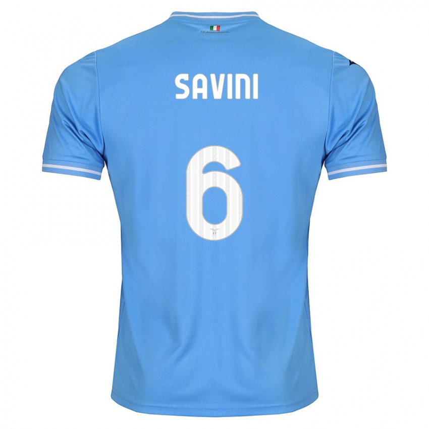 Mulher Camisola Federica Savini #6 Azul Principal 2023/24 Camisa