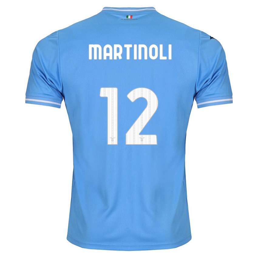 Mulher Camisola Elettra Martinoli #12 Azul Principal 2023/24 Camisa