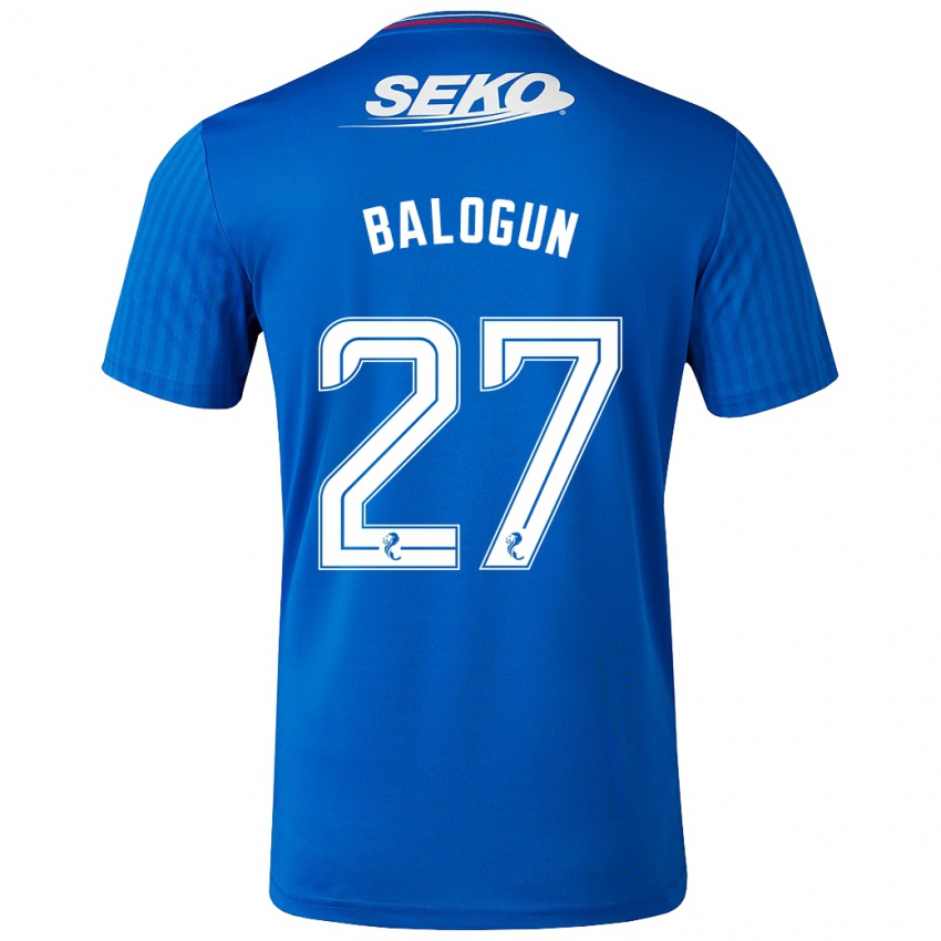 Mulher Camisola Leon Balogun #27 Azul Principal 2023/24 Camisa