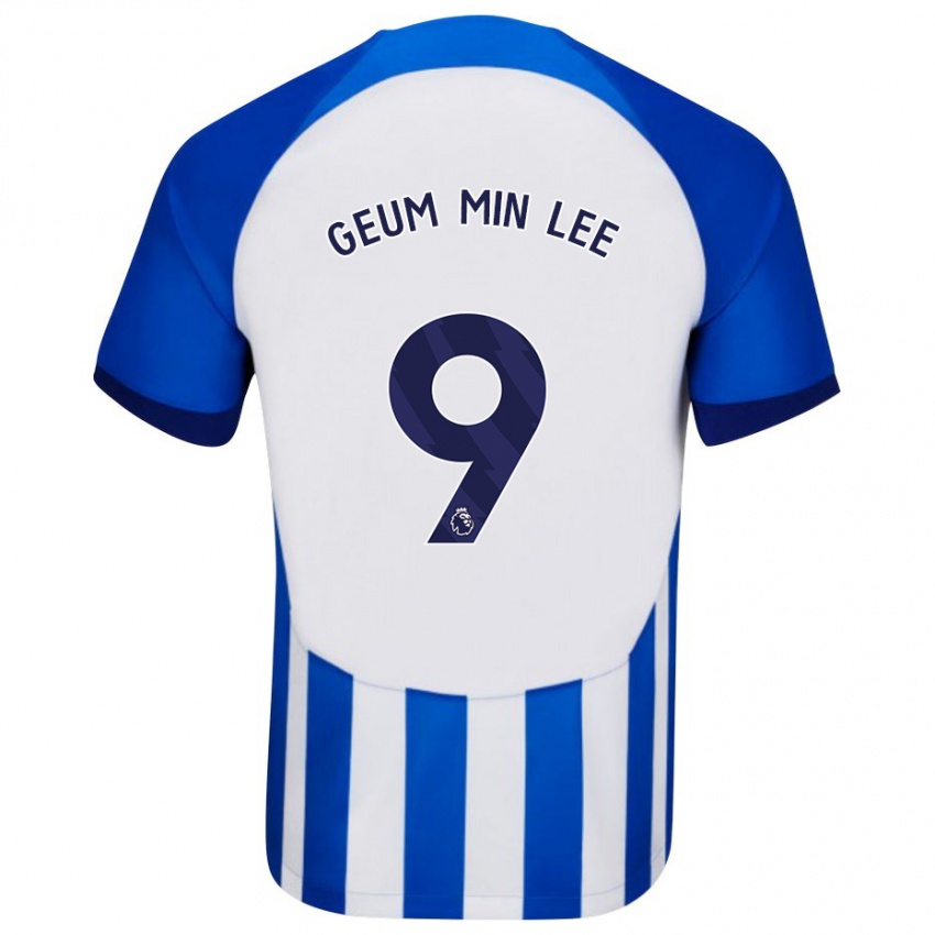 Mulher Camisola Lee Geum-Min #9 Azul Principal 2023/24 Camisa