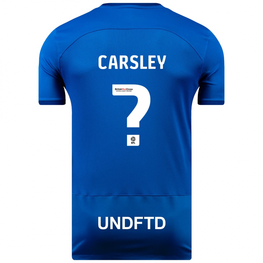 Mulher Camisola Luke Carsley #0 Azul Principal 2023/24 Camisa