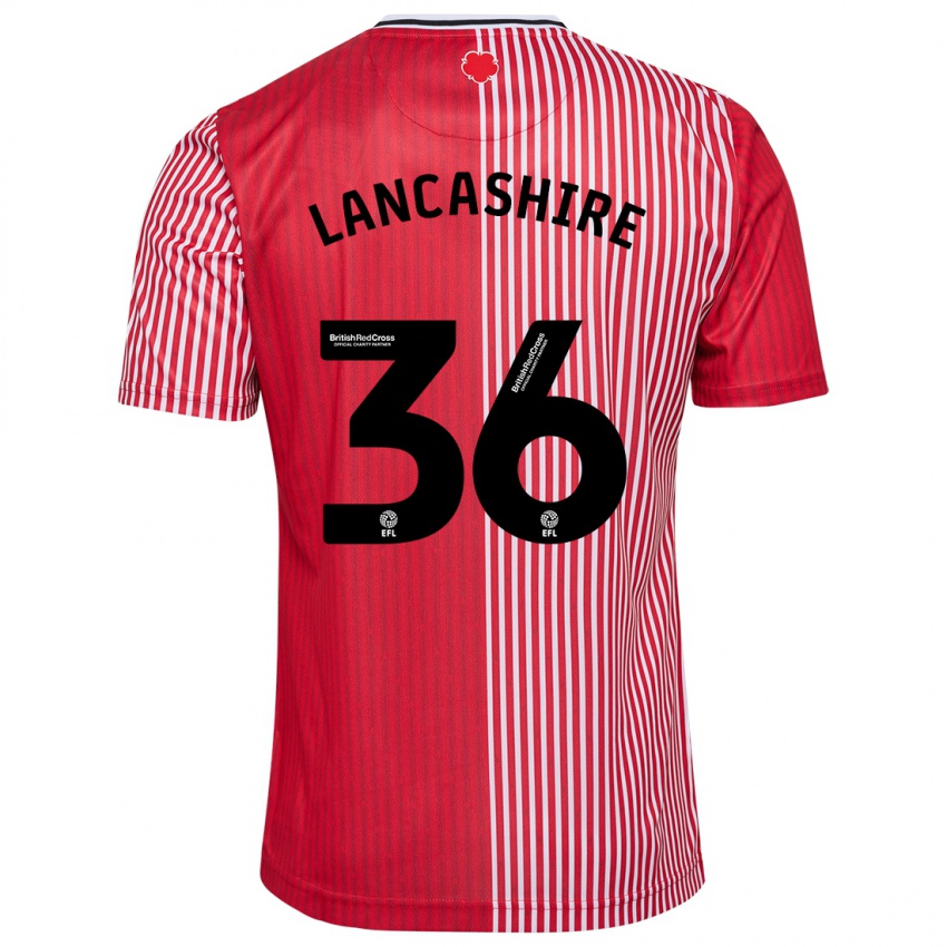 Mulher Camisola Olly Lancashire #36 Vermelho Principal 2023/24 Camisa