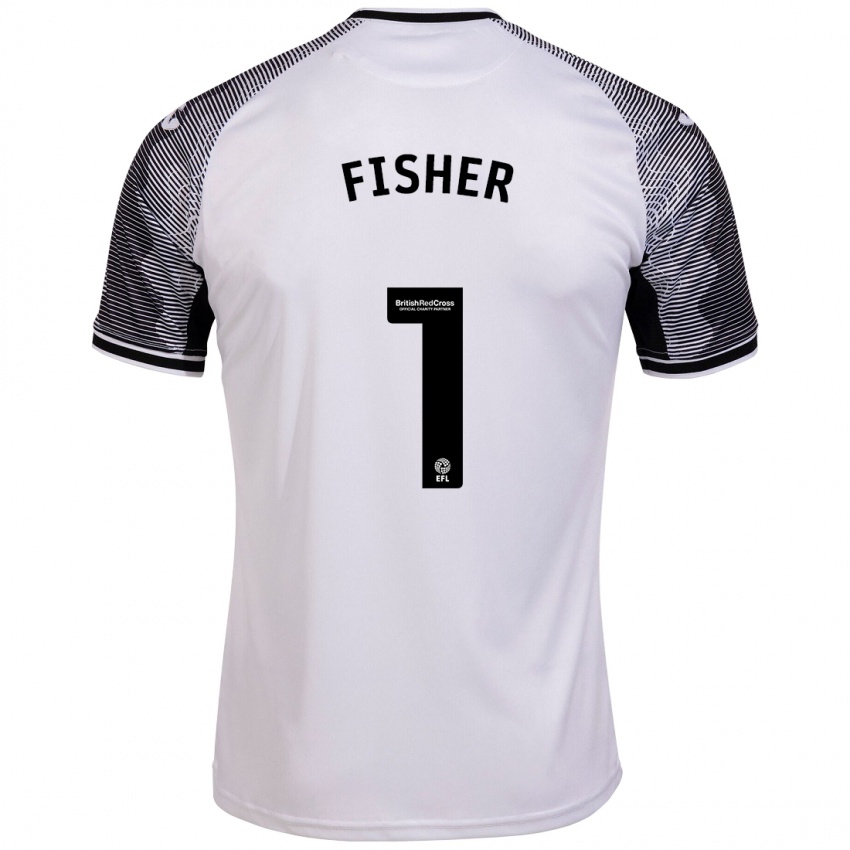 Mulher Camisola Andy Fisher #1 Branco Principal 2023/24 Camisa