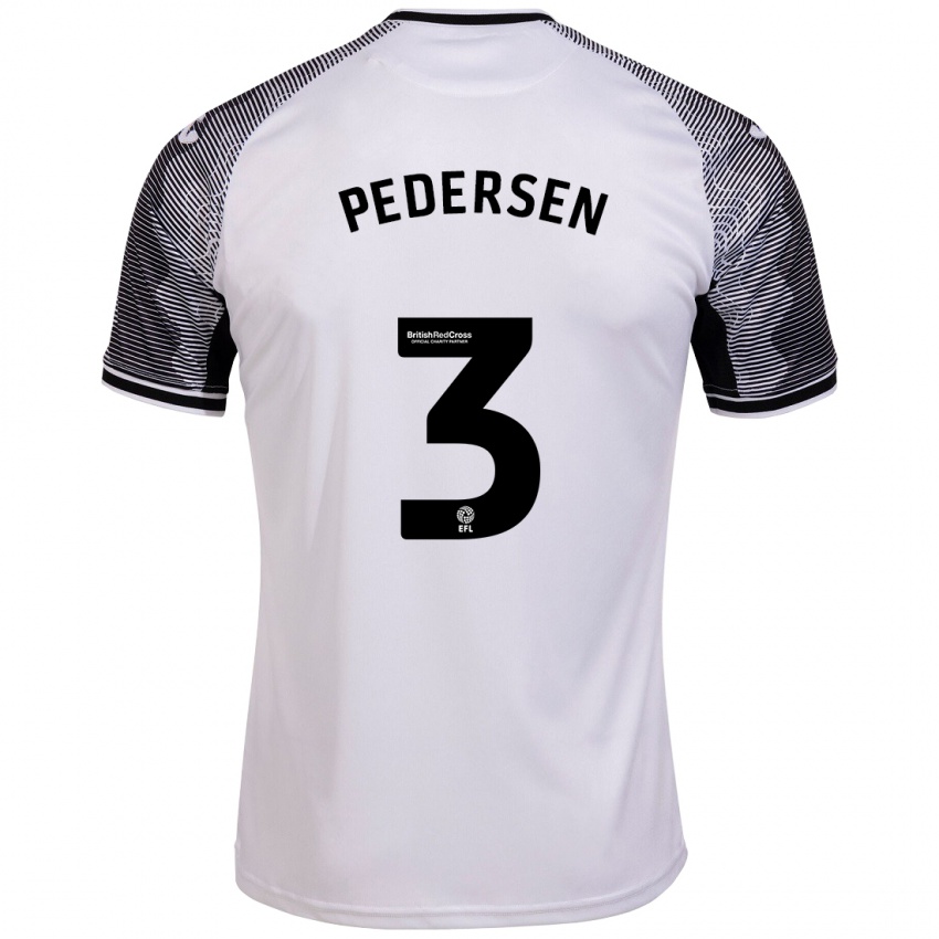 Mulher Camisola Kristian Pedersen #3 Branco Principal 2023/24 Camisa
