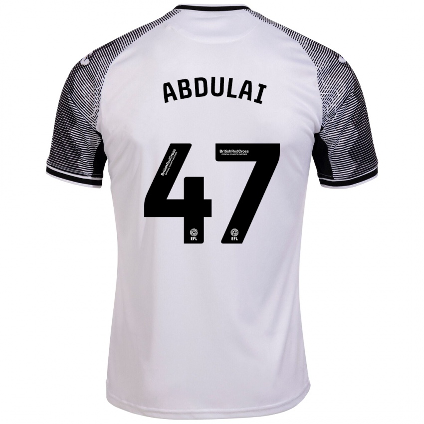 Mulher Camisola Azeem Abdulai #47 Branco Principal 2023/24 Camisa