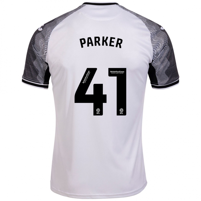 Mulher Camisola Sam Parker #41 Branco Principal 2023/24 Camisa