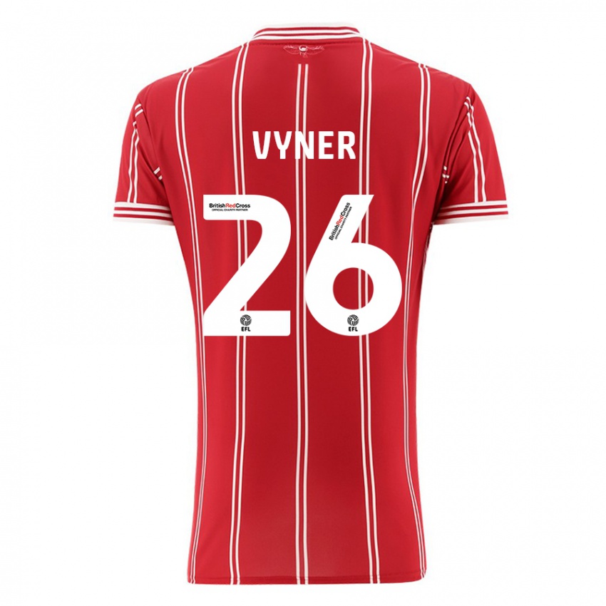 Mulher Camisola Zak Vyner #26 Vermelho Principal 2023/24 Camisa