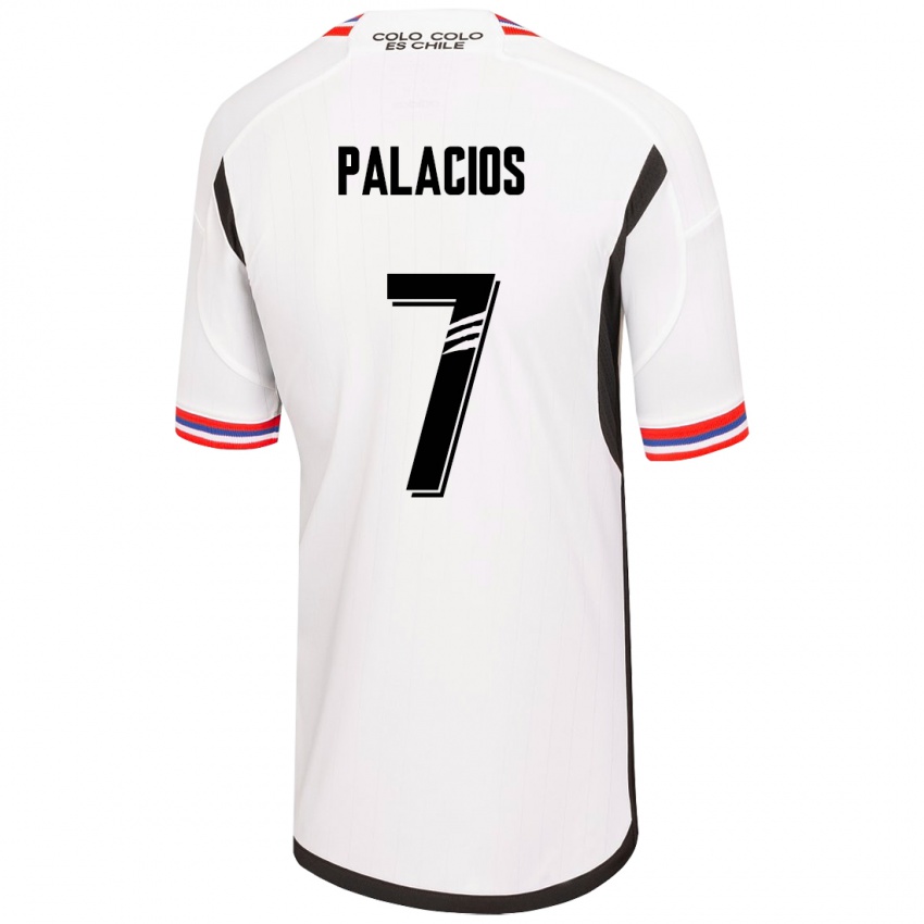 Mulher Camisola Carlos Palacios #7 Branco Principal 2023/24 Camisa