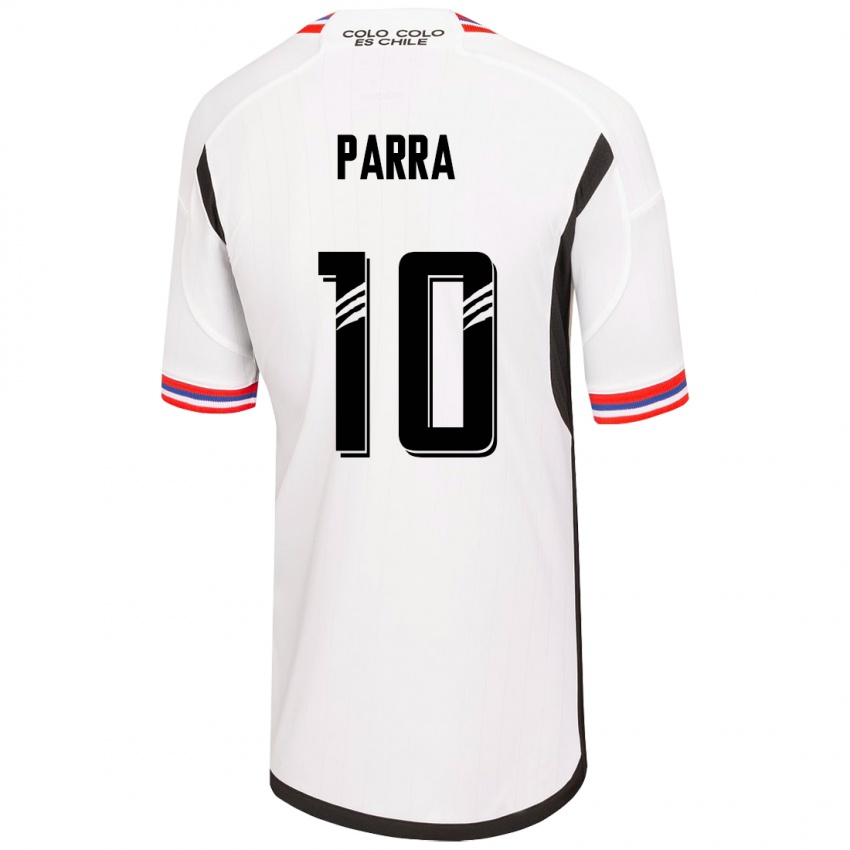 Mulher Camisola Pablo Parra #10 Branco Principal 2023/24 Camisa