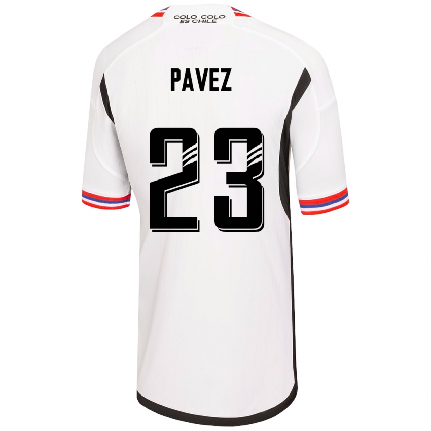 Mulher Camisola Esteban Pavez #23 Branco Principal 2023/24 Camisa