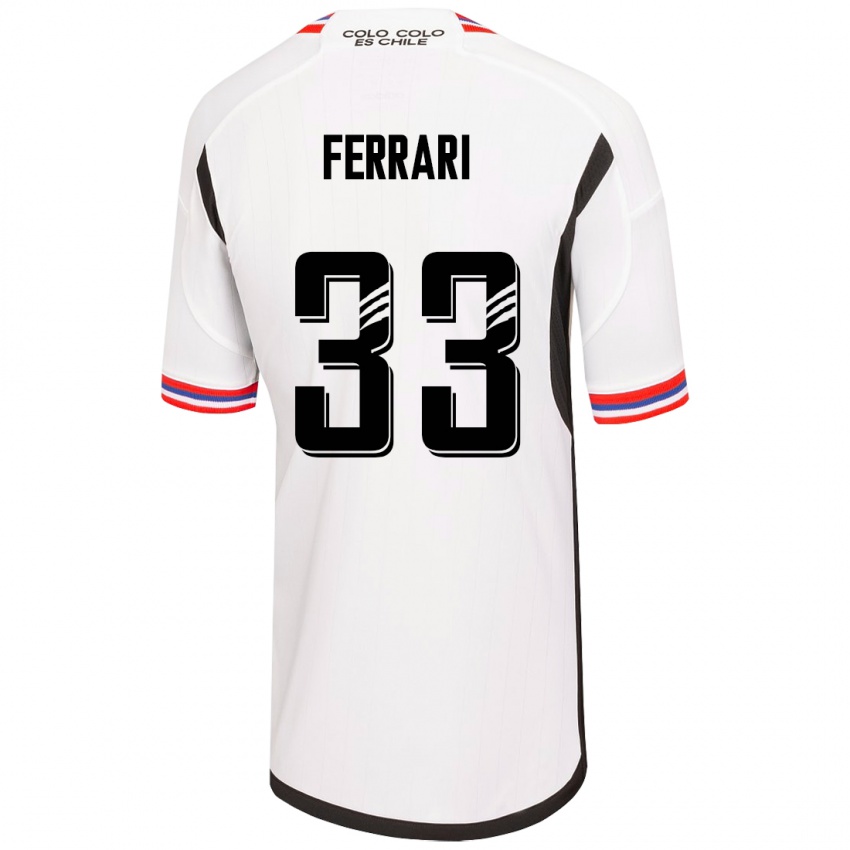 Mulher Camisola Matías Ferrari #33 Branco Principal 2023/24 Camisa
