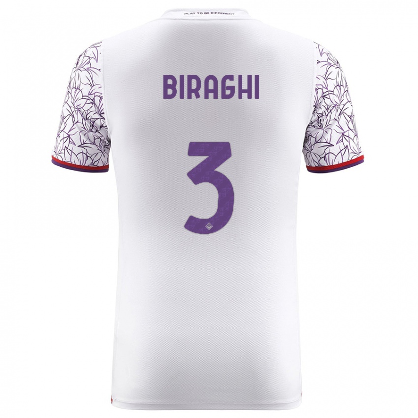 Mulher Camisola Cristiano Biraghi #3 Branco Alternativa 2023/24 Camisa