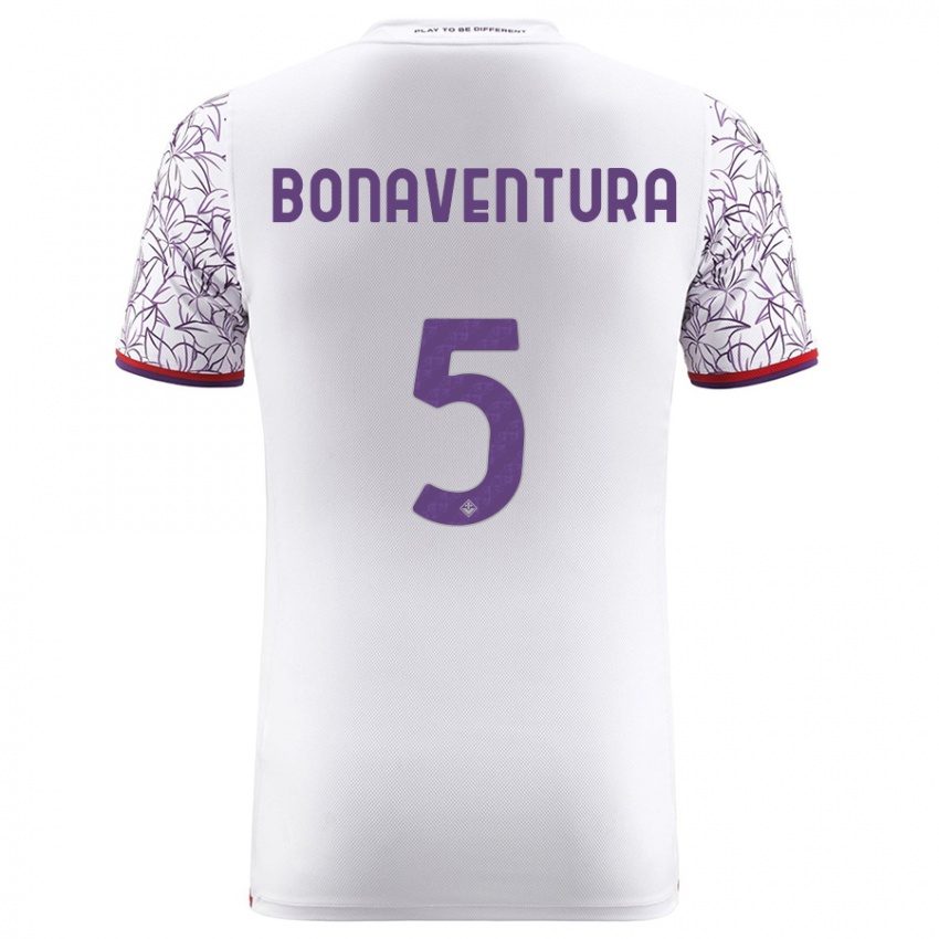 Mulher Camisola Giacomo Bonaventura #5 Branco Alternativa 2023/24 Camisa