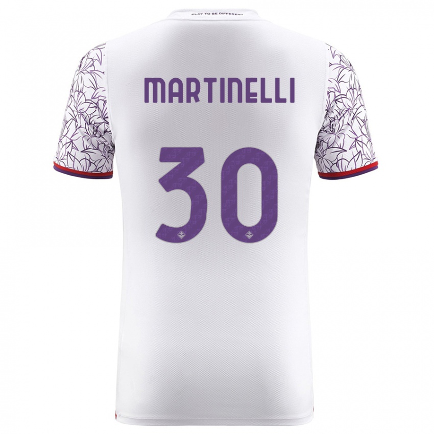 Mulher Camisola Tommaso Martinelli #30 Branco Alternativa 2023/24 Camisa