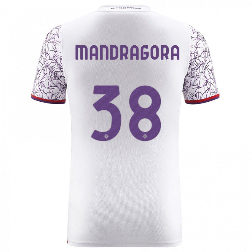 Mulher Camisola Rolando Mandragora #38 Branco Alternativa 2023/24 Camisa