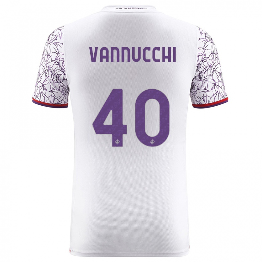 Mulher Camisola Tommaso Vannucchi #40 Branco Alternativa 2023/24 Camisa