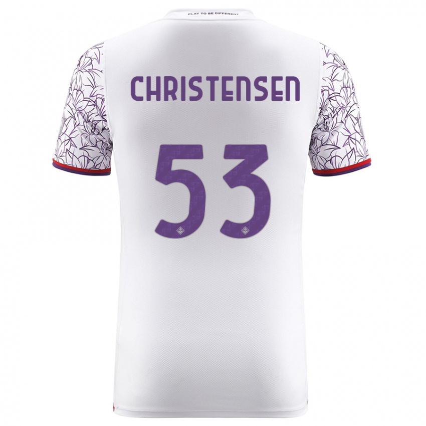 Mulher Camisola Oliver Christensen #53 Branco Alternativa 2023/24 Camisa