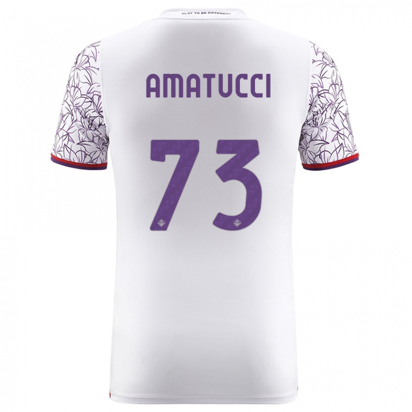 Mulher Camisola Lorenzo Amatucci #73 Branco Alternativa 2023/24 Camisa