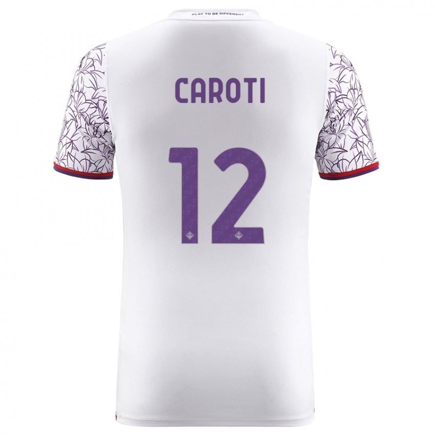Mulher Camisola Filippo Caroti #12 Branco Alternativa 2023/24 Camisa