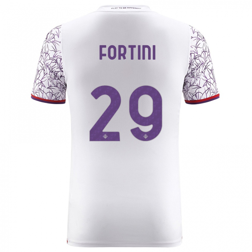 Mulher Camisola Niccolò Fortini #29 Branco Alternativa 2023/24 Camisa