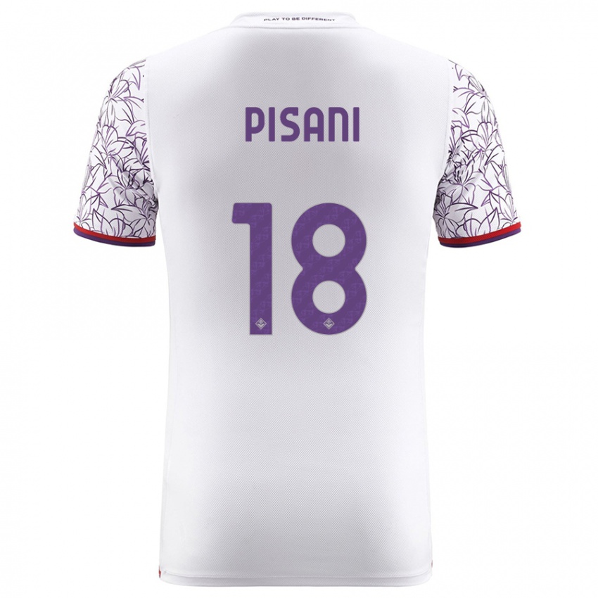Mulher Camisola Diego Pisani #18 Branco Alternativa 2023/24 Camisa